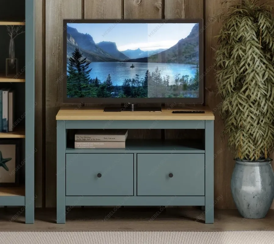 САГА тумба 2 ящика темно-бирюзовая/ясень | изображение 5