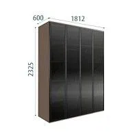 Шкаф 4-х дверный Bogemia Air (Мокка/Черный) БМШ2/4(4)