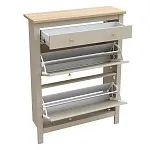 Обувница Сага с 2 откидными ящиками 92х122 кашемир/ясень | изображение 1