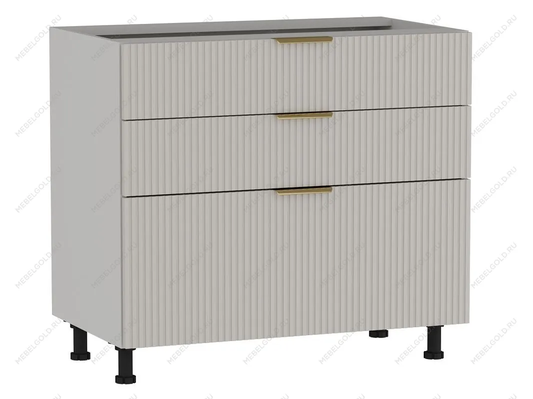 Стол с ящиками СЯ-90 (176/356), Монза (900*523*820) Экокожа Бежевый, 23121