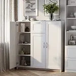 Тумба Сириус 3 двери, 1 ящик, 117х41х124 см, белая | изображение 5