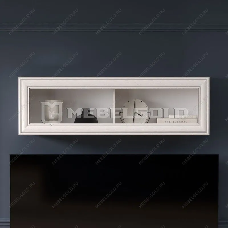 Полка навесная Тиффани 1V вудлайн кремовый | изображение 1