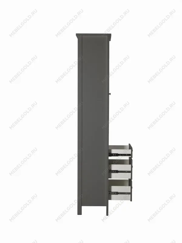 Шкаф с витриной Сага, 50х41х215 см, серый | изображение 16