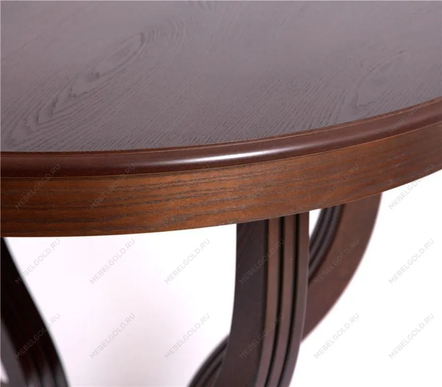 Стол круглый Милорд-120 (Милорд-120 стол круглый (120х170/темный орех/патина темная) | изображение 2