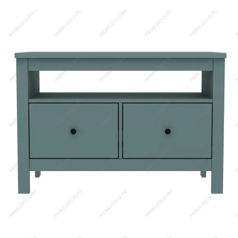 Тумба Сага, 2 ящика, 91х42х63 см, темно-бирюзовая | изображение 13