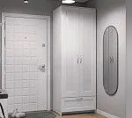 БРИМНЭС / СИРИУС Шкаф двудверный ИКЕА / IKEA белый с выдвижным ящиком | изображение 4