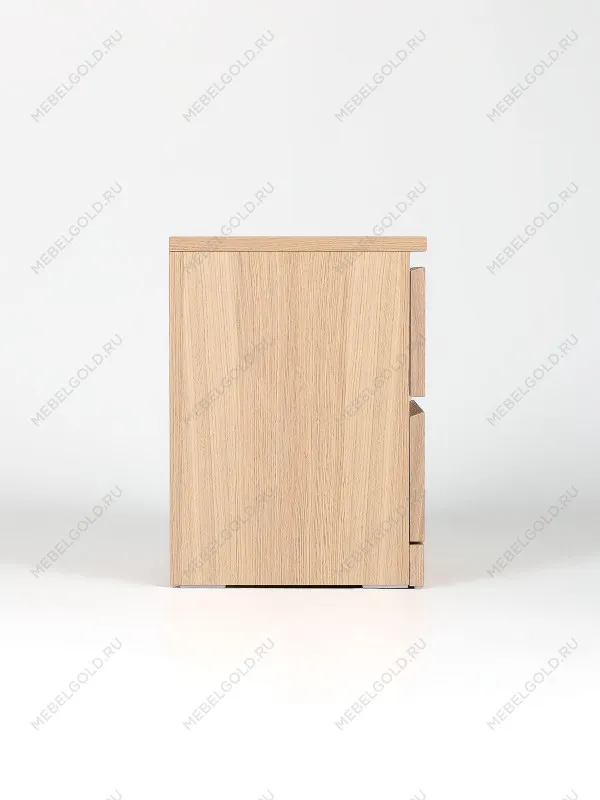 Тумба прикроватная Варма, 2 ящика, 40х55х40 см, шпон натурального дерева, дуб беленый | изображение 11