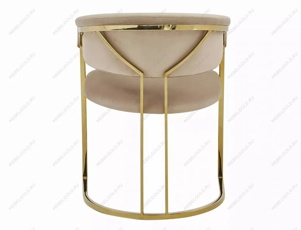 Стул кухонный Signal Tulipe Velvet Bluvel 28 (бежевый/золотой) | изображение 5