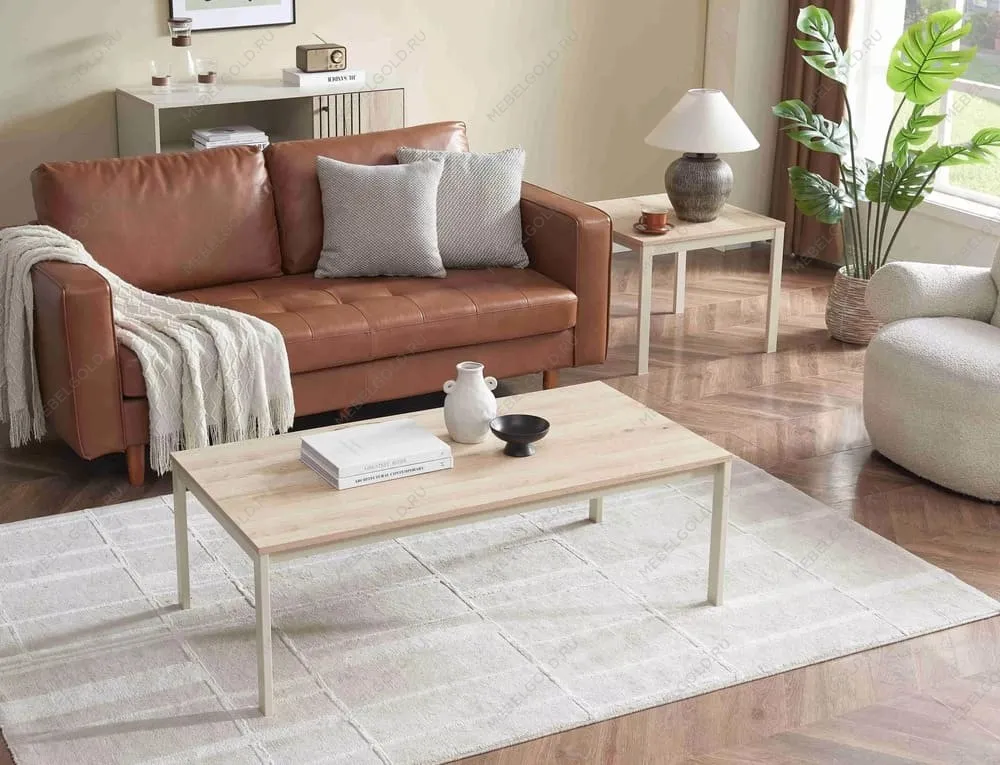 Стол журнальный Signal FROST L2 (дуб альпийский/белый) 60/60/48 | изображение 2