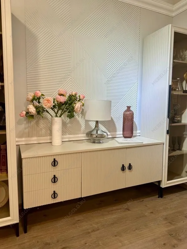 Гостиная Стелла 1+тв+2 светло серый камень | изображение 23