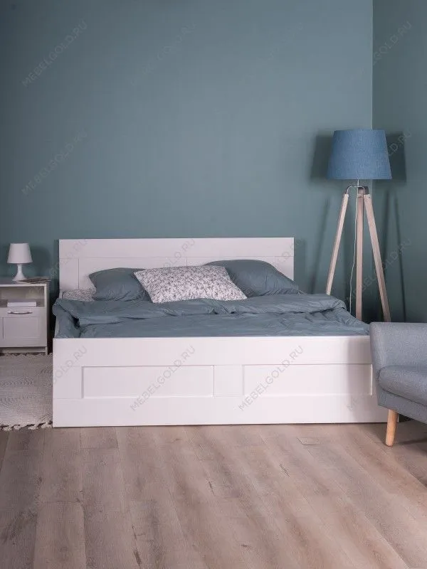 Кровать двуспальная Сириус, 180х200 см, белая RU | изображение 2