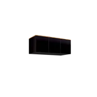 Антресоль для 3-х дверного шкафа Римини (Черный/золото) РМАН-1(3)