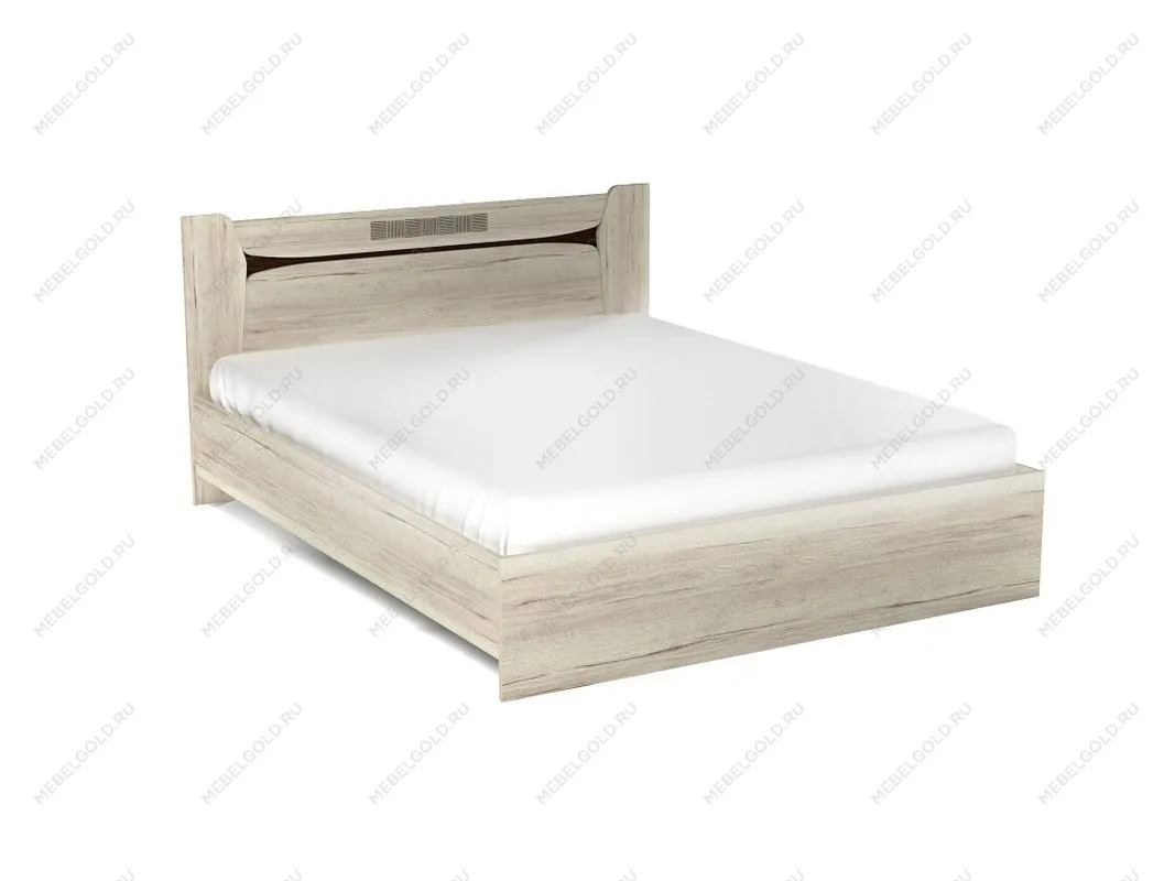 Кровать (каркас) 1600, Мале (1658*2069*905) Дуб галифакс белый, 11207