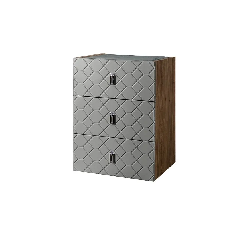 Комод Bogemia Woodline Fly Fa (Серый) (Novabuk/Хром) БМКМ-1