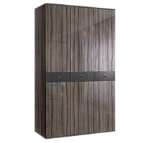 Шкаф 3-х дверный Римини СОЛО (Орех империя/Серебро) РМШ2/3(s)