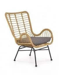 Кресло Halmar IKARO (натуральный/серый)