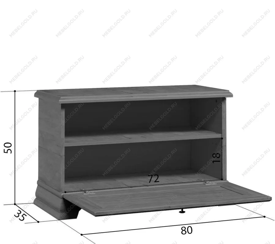 Тумба для обуви Кентаки SFK1B каштан | изображение 2