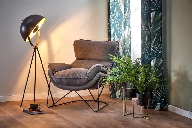 Центральный склад - Кресло Halmar VOLKER (темно-серый/черный) | изображение 1