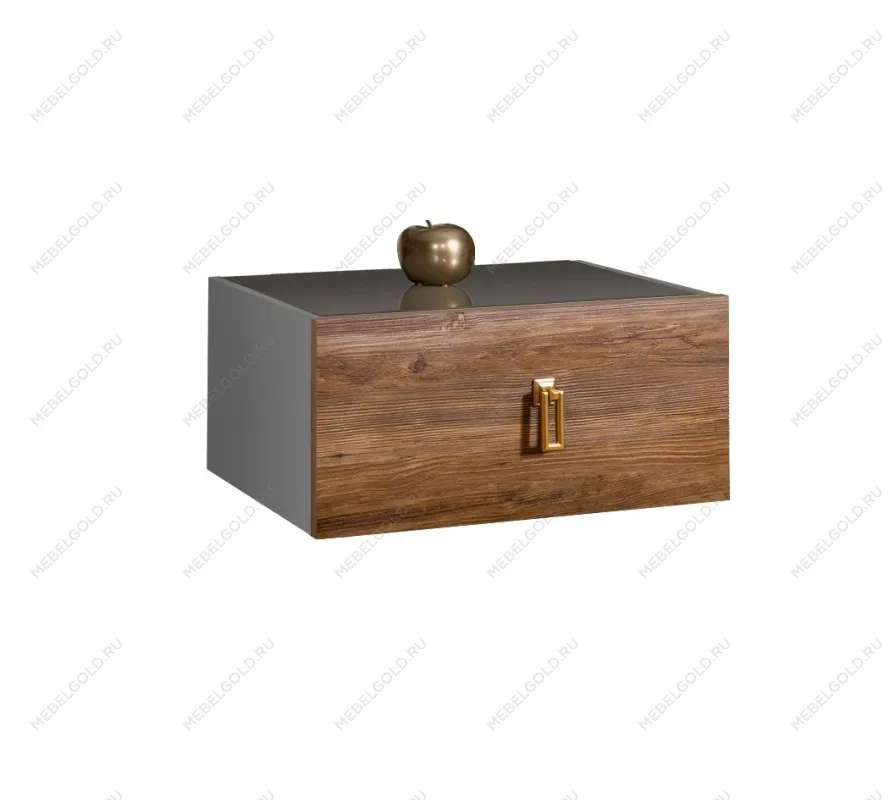Тумба прикроватная Bogemia Fly Wood Fa (Серый) (Lakobel/Золото) БМТП-1