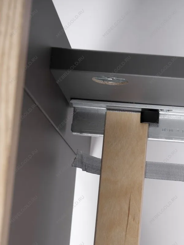 Кровать односпальная Сага, 90х200 см, серая/ясень | изображение 8