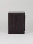 Тумба прикроватная Кастор, 2 ящика, 40х37х49 см, черно-коричневая, дуб венге | изображение 3