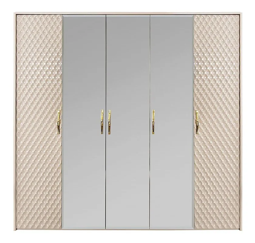 Шкаф Лара 5-дверный бежевый глянец | изображение 1