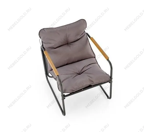 Комплект (диван + 2 кресла + стол журнальный) Halmar HUDSON (серый/коричневый) | изображение 2