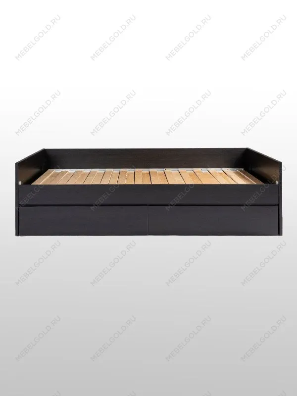 Кровать раздвижная Сириус, с ящиками, 90х200/180х200 см, дуб венге, черно-коричневая | изображение 12