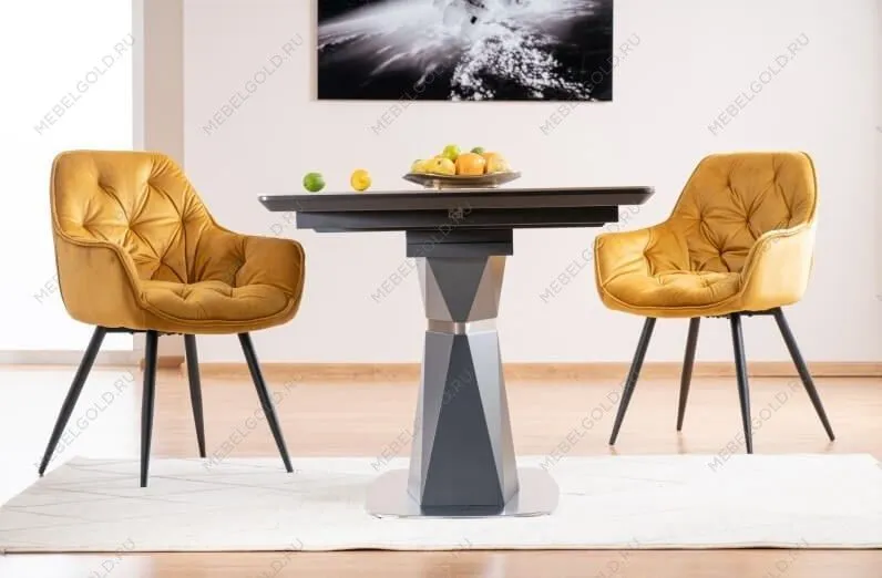 Стол обеденный SIGNAL CORTEZ 160 (серый керамический/матовый антрацит) | изображение 5