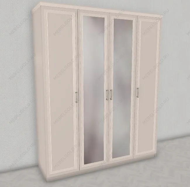 Шкаф Нонна 4-дверный мокко глянец