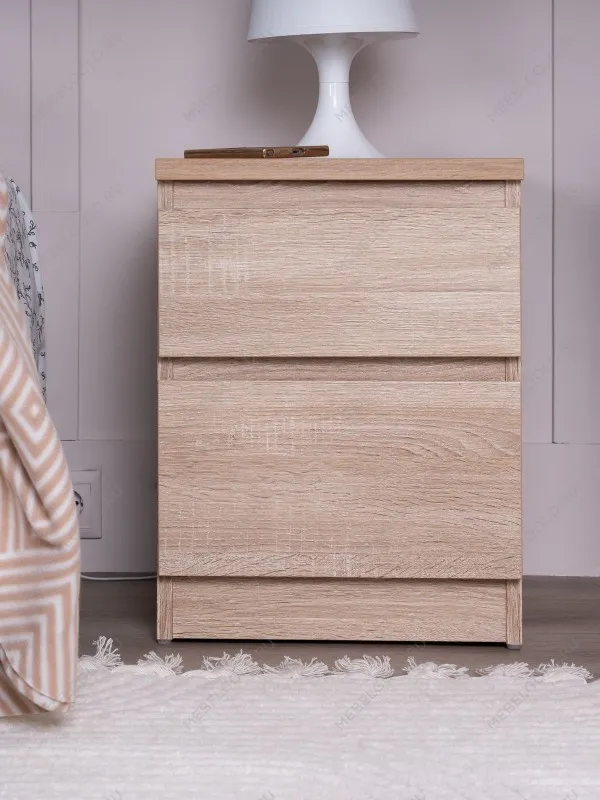 Тумба прикроватная КАСТОР, 2 ящика, 40х37х49 см, дуб сонома | изображение 5