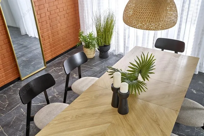 Стол обеденный Halmar EDMONDO 160 раскладной (дуб/черный) | изображение 17