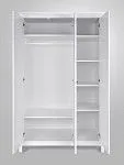 Шкаф распашной Сага, 3 двери, 132х64х215 см, белый | изображение 8