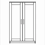 Тумба Сириус, 2 двери, 78х41х124 см, белая | изображение 11