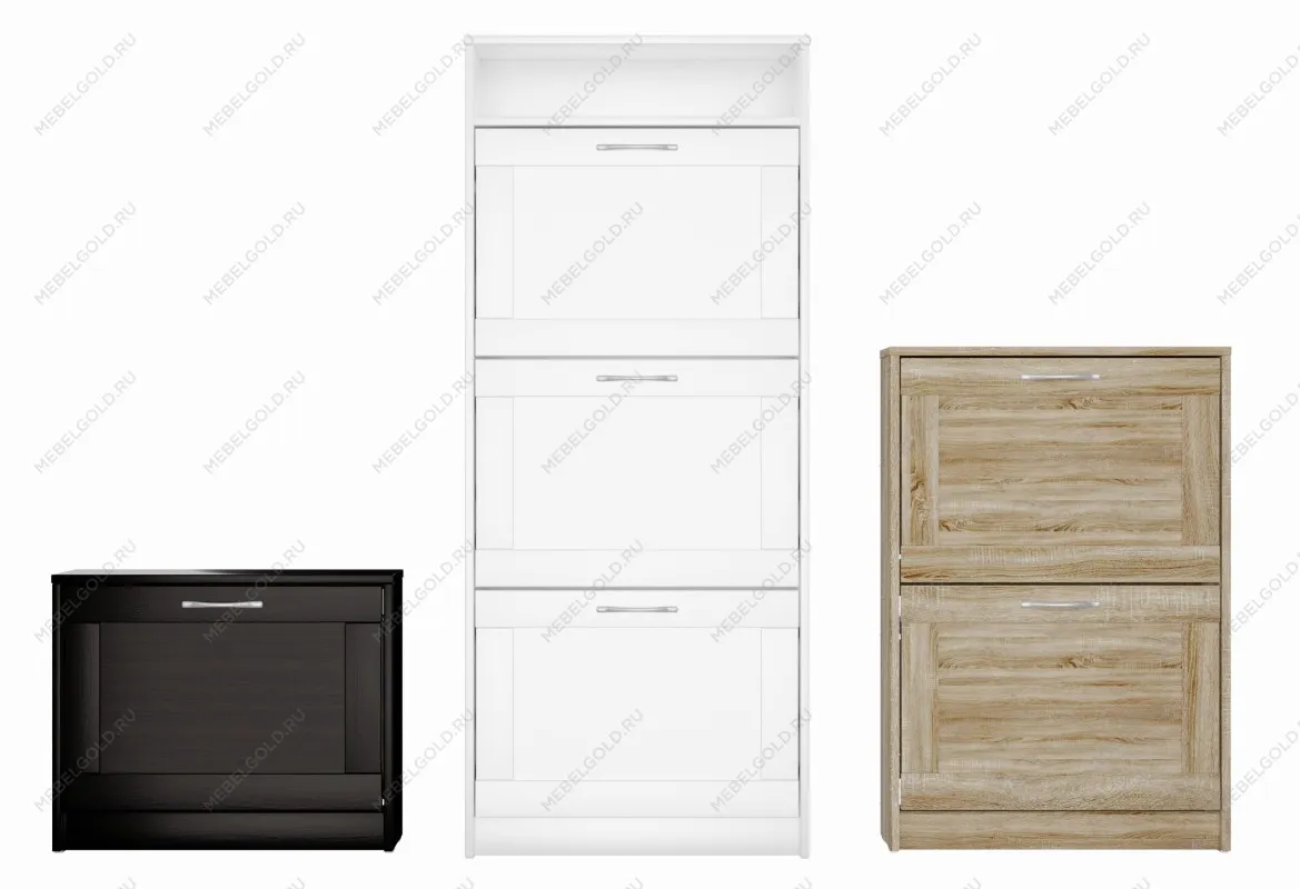 Обувница Сириус с 1 откидным ящиком, 60 х 25 х 49 см, ЛДСП, белая | изображение 10