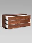 Комод Варма Прайм, 6 ящиков, горизонтальный, 160х77х48 см, шпон натурального дерева, ясень коричневый | изображение 9