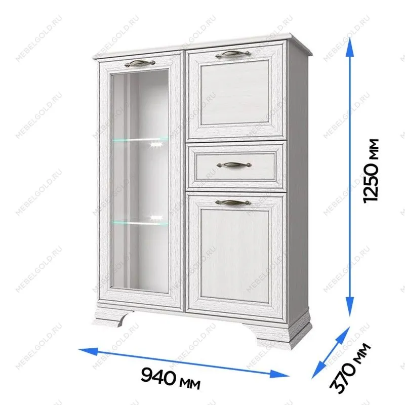 Тумба Тиффани 1V2D1S вудлайн кремовый - Выставка Балашиха | изображение 2