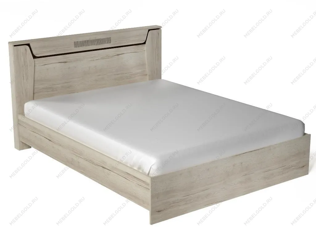 Кровать Люкс 1600 с подъемным механизмом, Мале (1660*2126*1000) Дуб галифакс белый | изображение 1