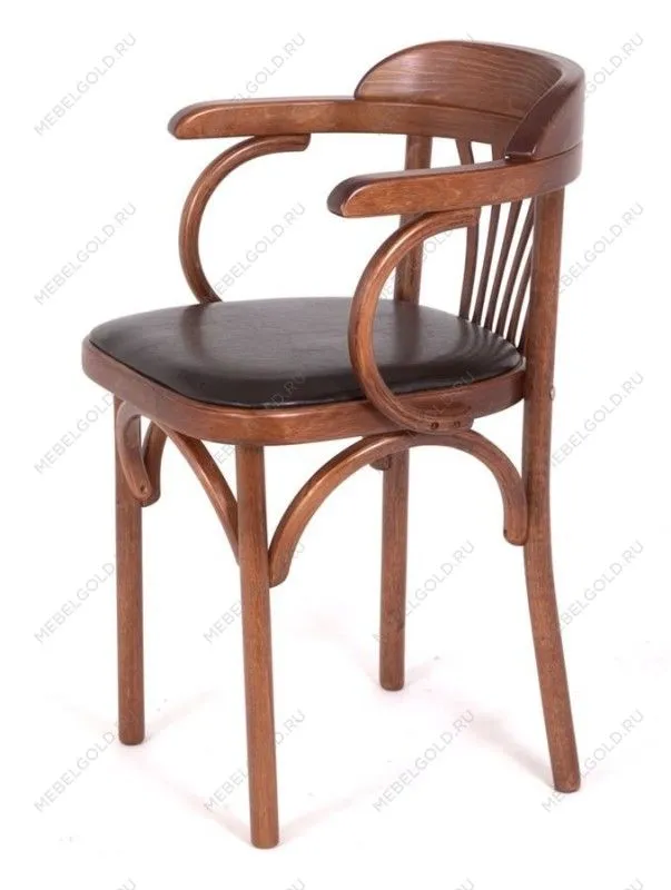 Стул Михаэль мягкий (средний тон, кожзам коричневый) | изображение 6