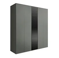 Шкаф 5-ти дв. Bogemia Air (Серый/Черный) БМШ2/5(1)