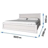 Кровать Тиффани 140 с подъемным механизмом вудлайн кремовый