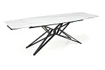 Стол обеденный Halmar ALFREDO 160 (белый мрамор/черный) | изображение 3