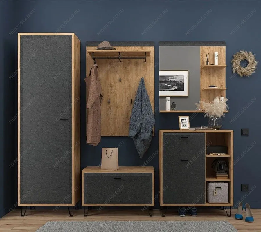 Полка настенная с зеркалом Грейс LUS 80 | изображение 2