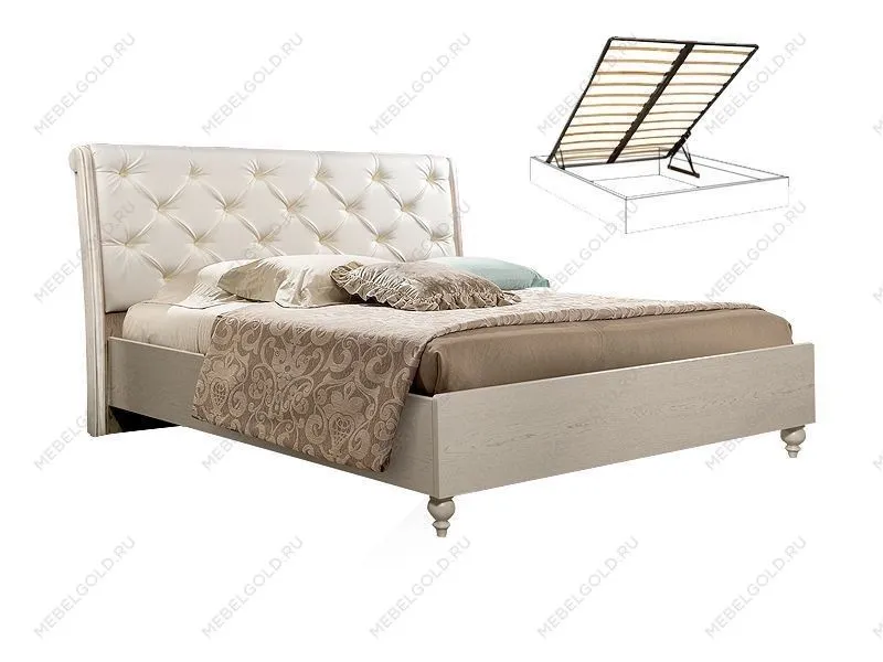 Кровать с подъемным механизмом Венеция дуб седан ВНКР180-1[3]