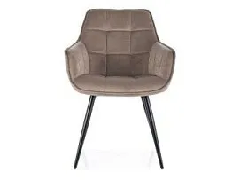 Стул кухонный Signal LILIA Velvet Bluvel 40 (темно-бежевый/черный)