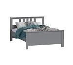 САГА кровать двойная 140х200 серая | изображение 3