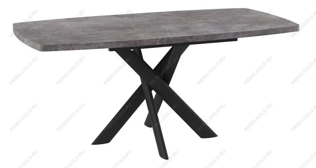 Стол Andres-130 (130/165 х 85 / дымчатая керамика / черный) | изображение 1