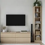 Стеллаж Варма, 6 полок, 38х198х28 см, шпон, дуб беленый | изображение 3