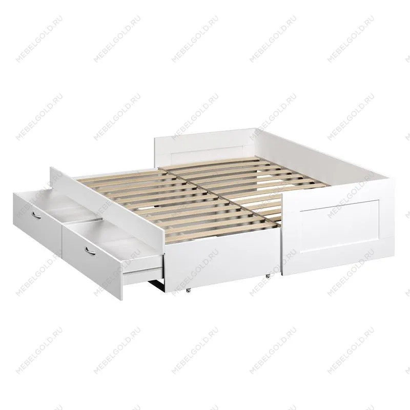 БРИМНЭС / СИРИУС кровать раздвижная ИКЕА / IKEA 90х200 белая | изображение 2