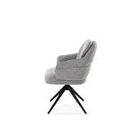 Стул кухонный Halmar K570 поворотный (серый/черный) | изображение 2